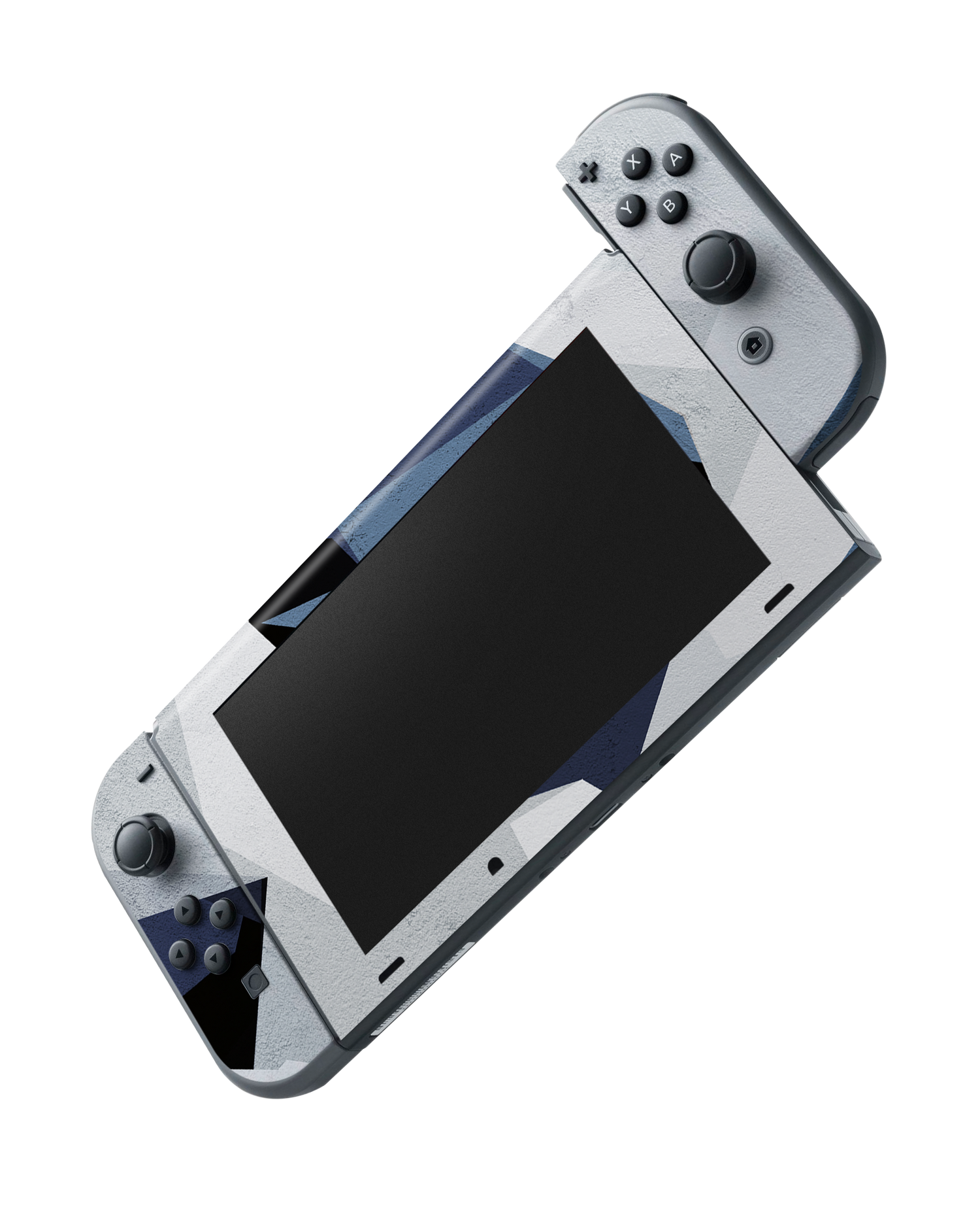 Geometric Camo Blue Console Skin for Nintendo Switch: Joy-Con removing 