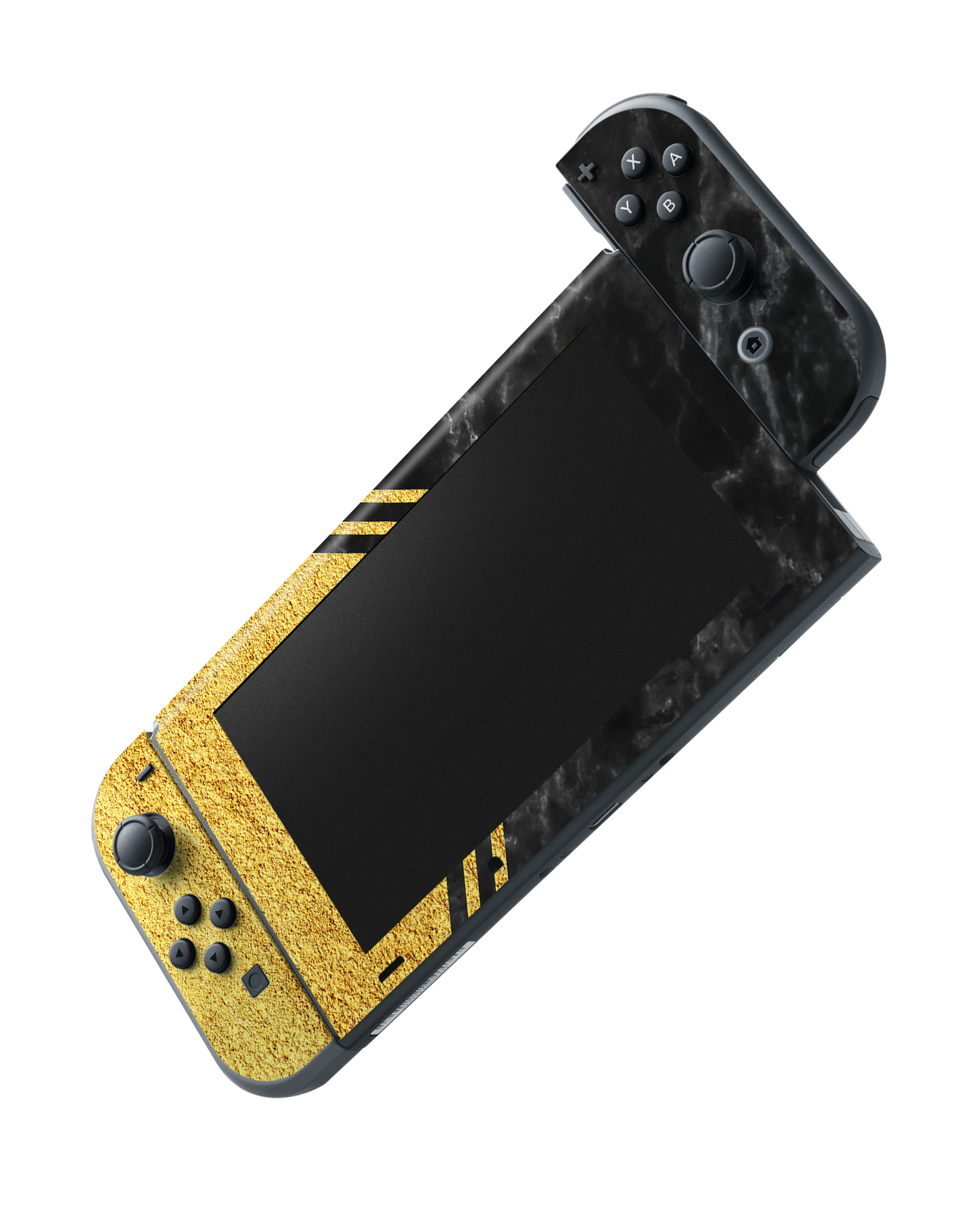 Gold Marble Console Skin for Nintendo Switch: Joy-Con removing 