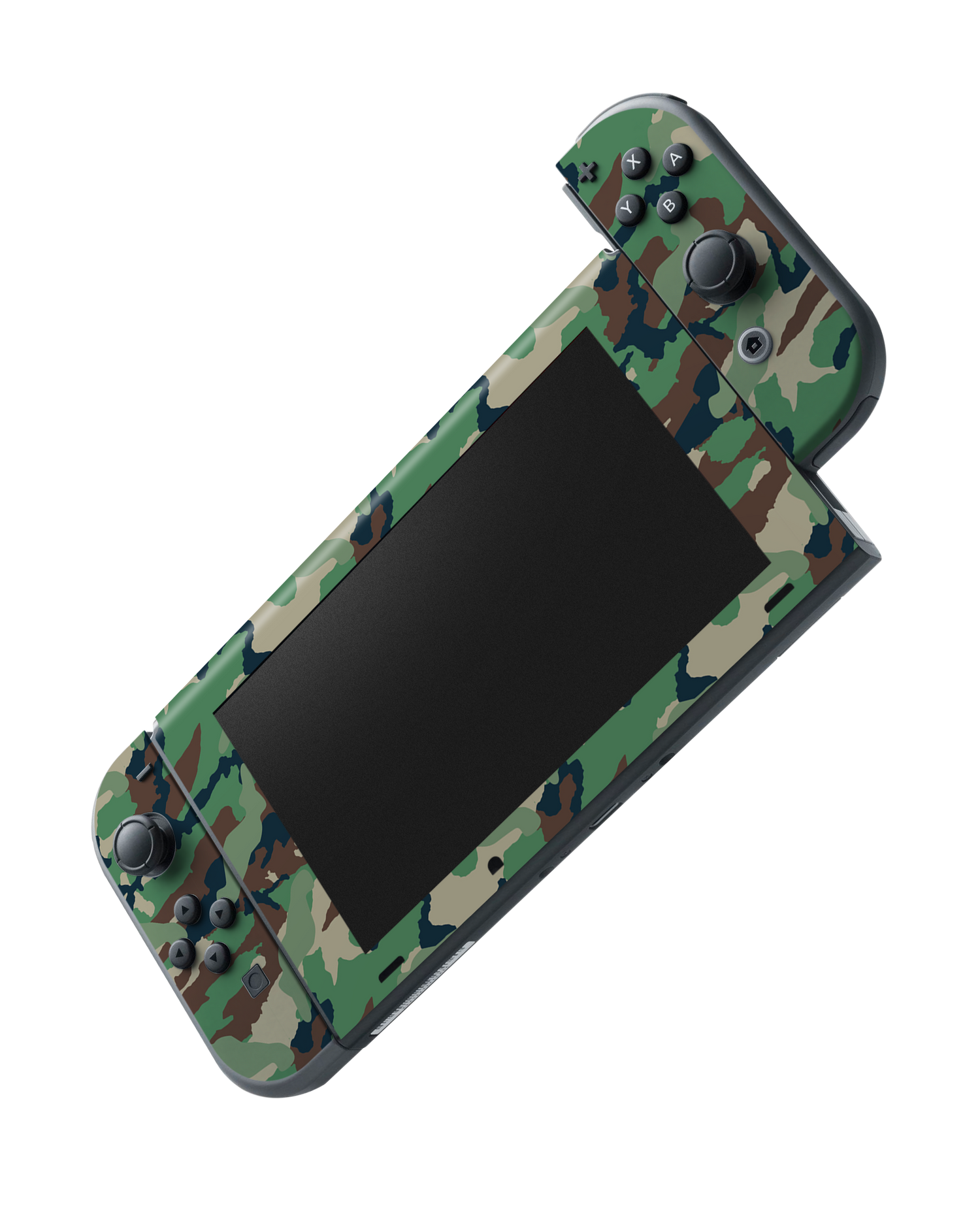 Green and Brown Camo Console Skin for Nintendo Switch: Joy-Con removing 