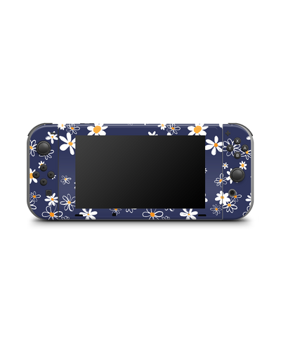 Navy Daisies Console Skin for Nintendo Switch