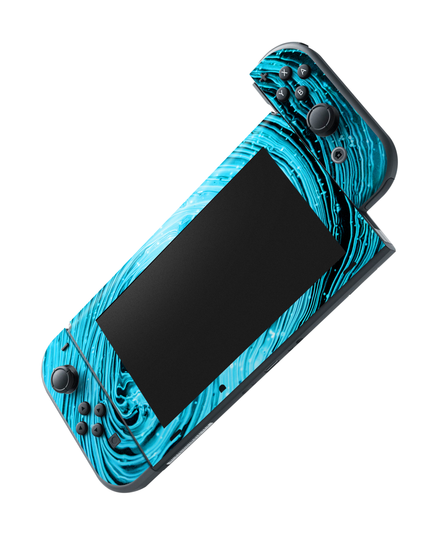 Turquoise Ripples Console Skin for Nintendo Switch: Joy-Con removing 