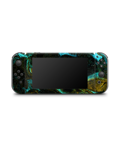 Mint Gold Marble Sparkle Console Skin for Nintendo Switch