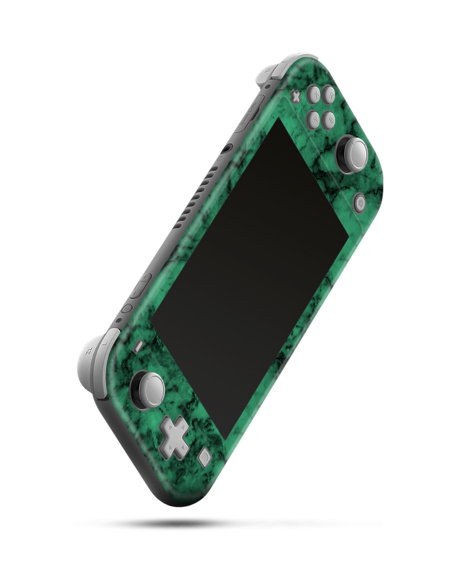 Green Marble Console Skin for Nintendo Switch Lite: Side view