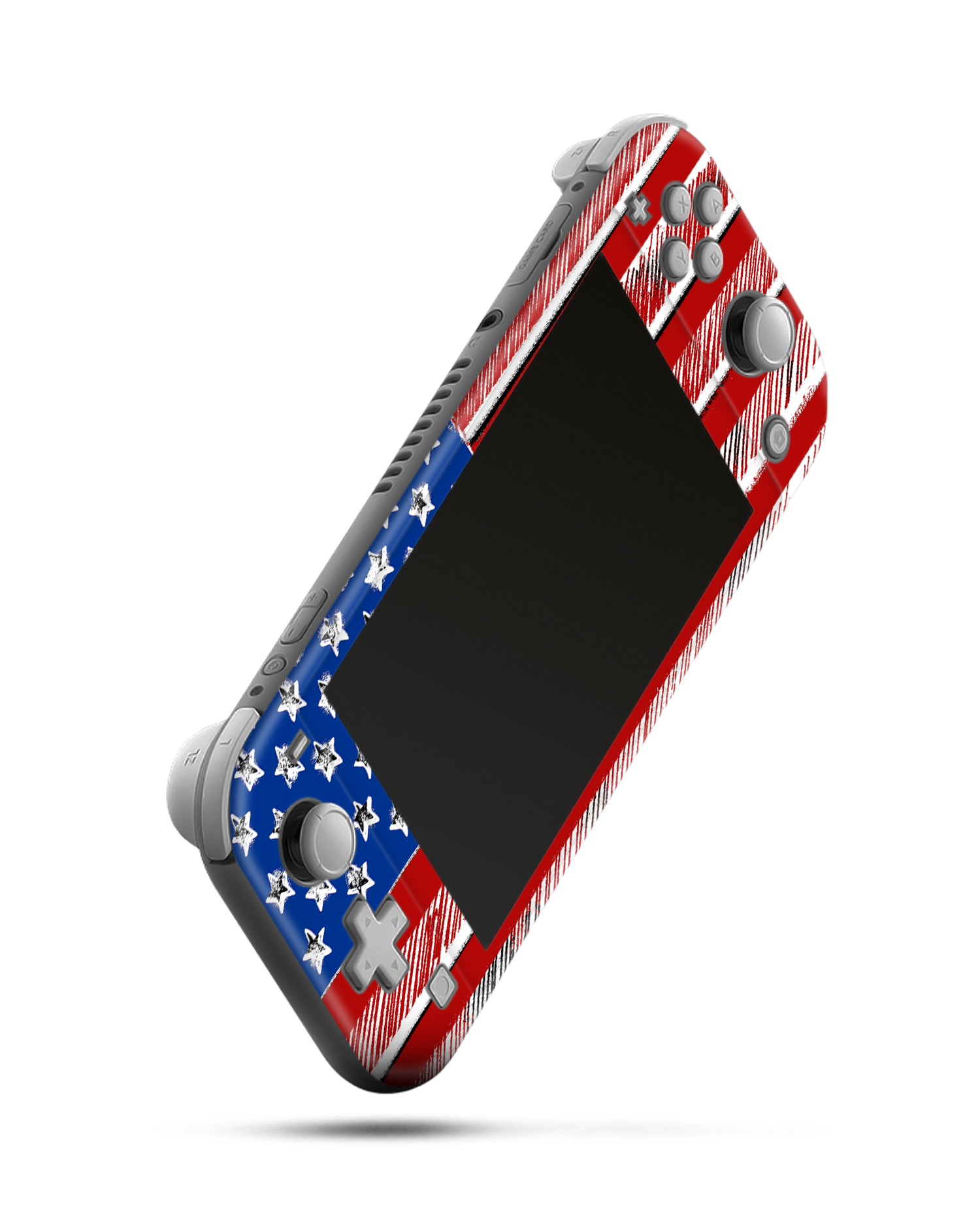 American Flag Color Console Skin for Nintendo Switch Lite: Side view