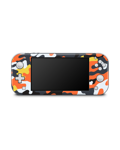 Colourful Camo Console Skin for Nintendo Switch Lite: Front view