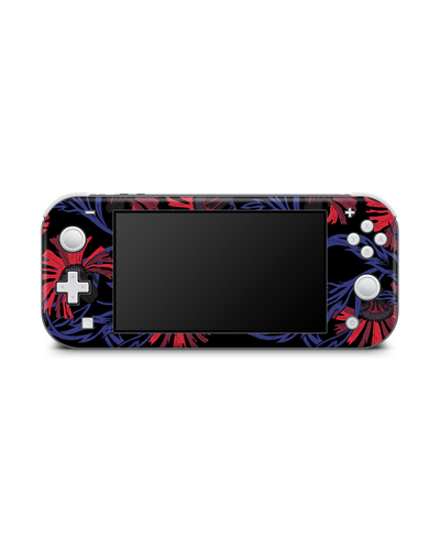 Midnight Floral Console Skin for Nintendo Switch Lite: Front view