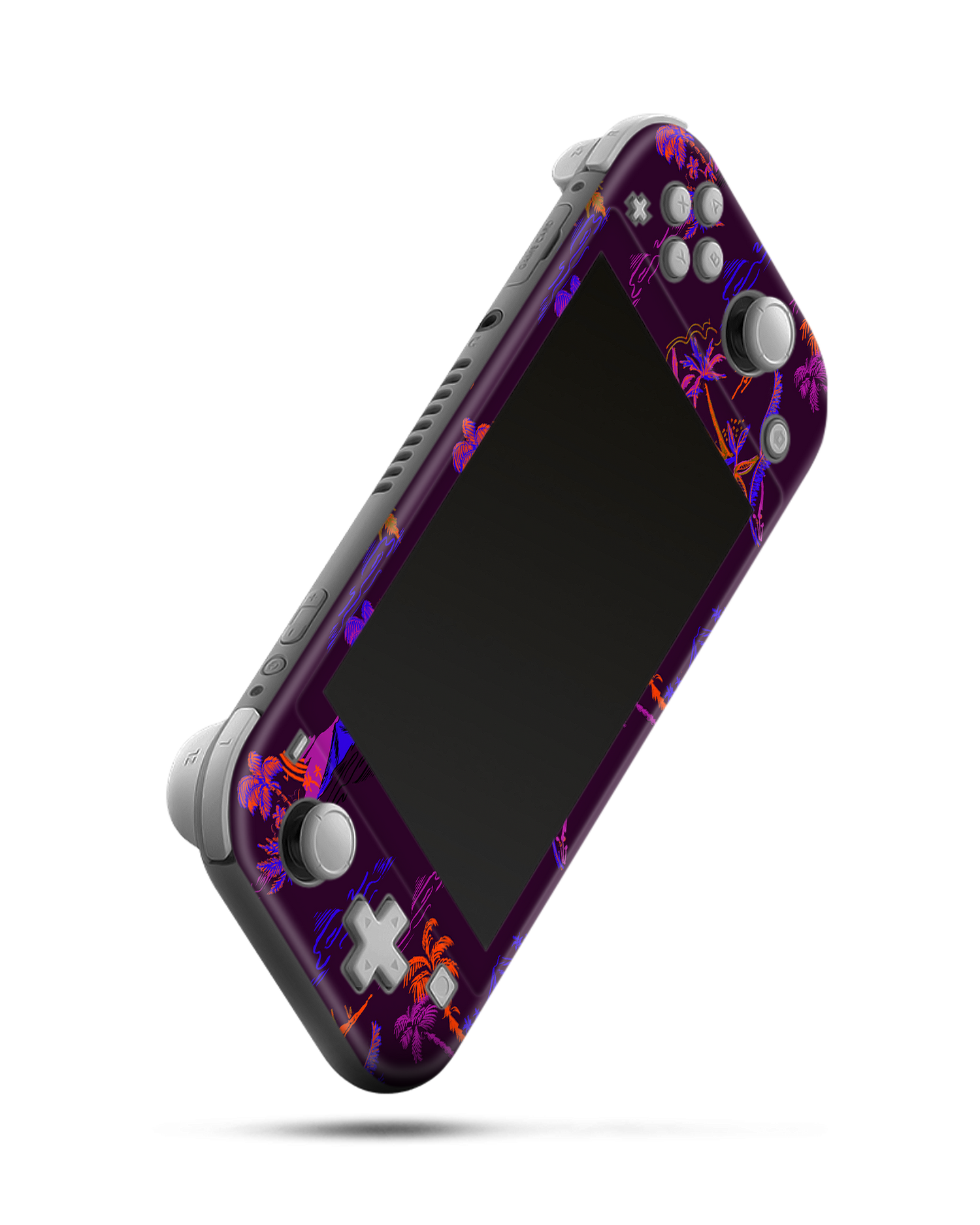 Neon Aloha Console Skin for Nintendo Switch Lite: Side view