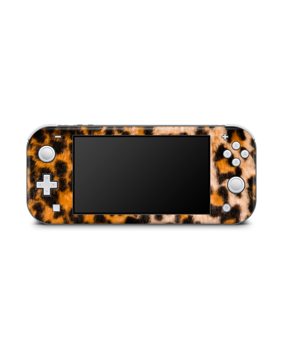 Leopard Pattern Console Skin for Nintendo Switch Lite: Front view