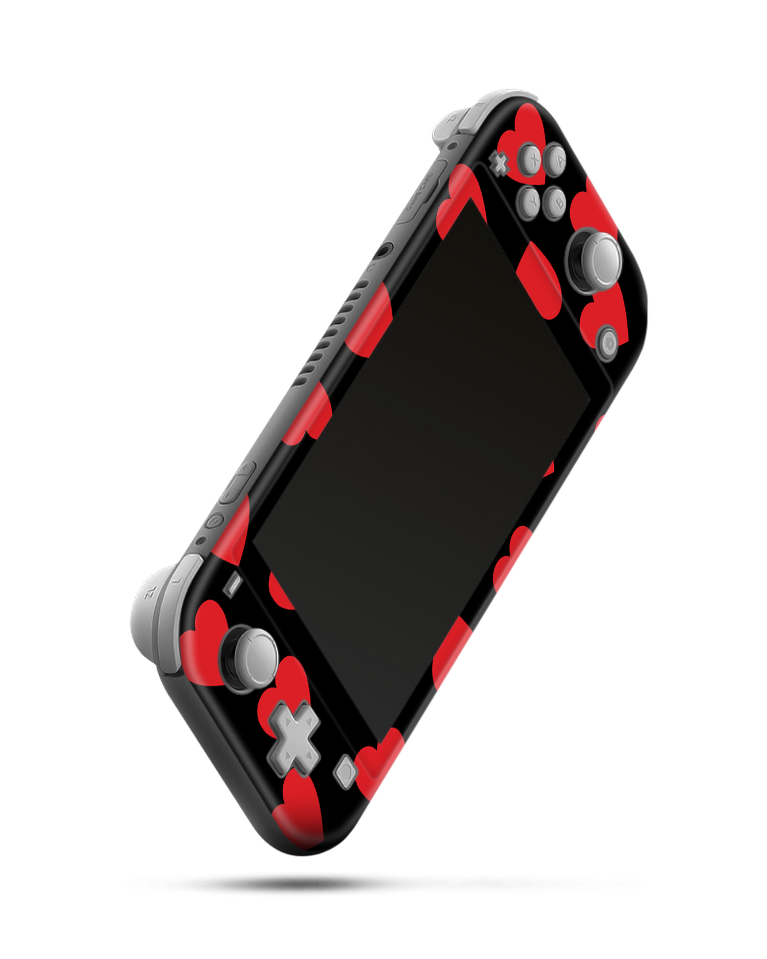 Repeating Hearts Console Skin for Nintendo Switch Lite: Side view