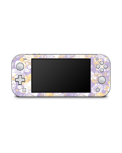 Lavender Floral Console Skin for Nintendo Switch Lite: Front view