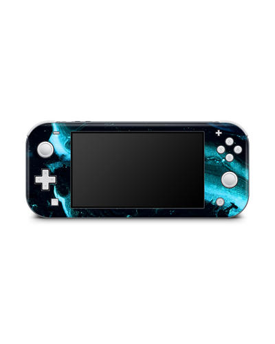 Deep Turquoise Sparkle Console Skin for Nintendo Switch Lite: Front view