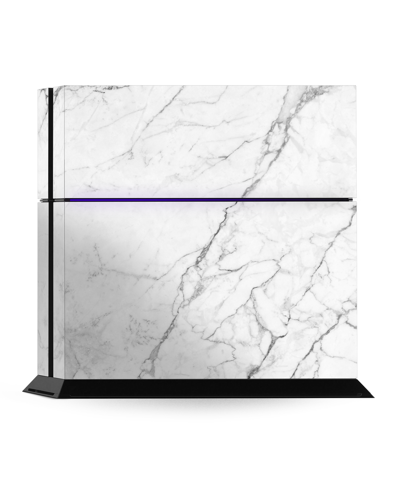 White Marble Console Skin for Sony PlayStation 4: Standing
