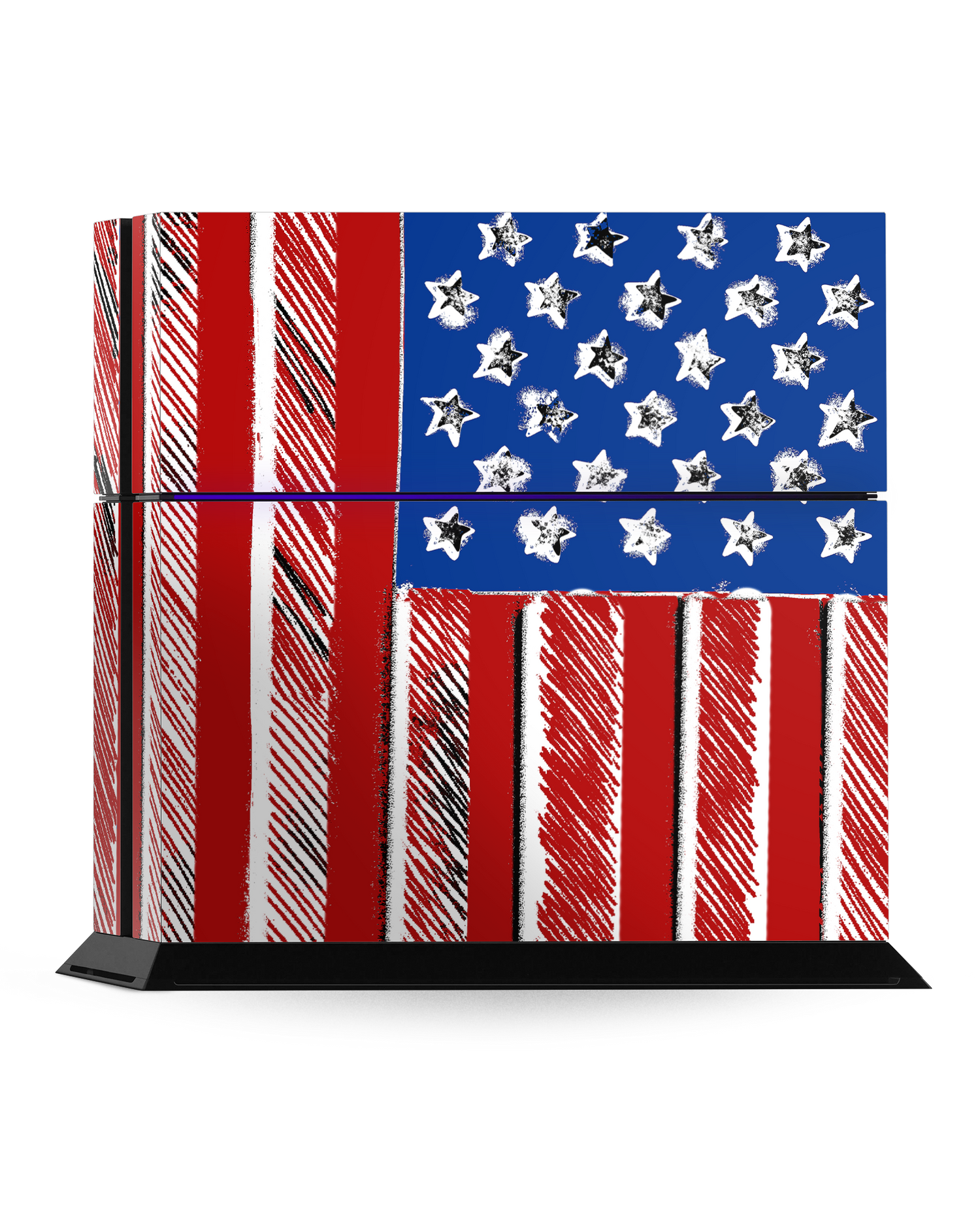 American Flag Color Console Skin for Sony PlayStation 4: Standing