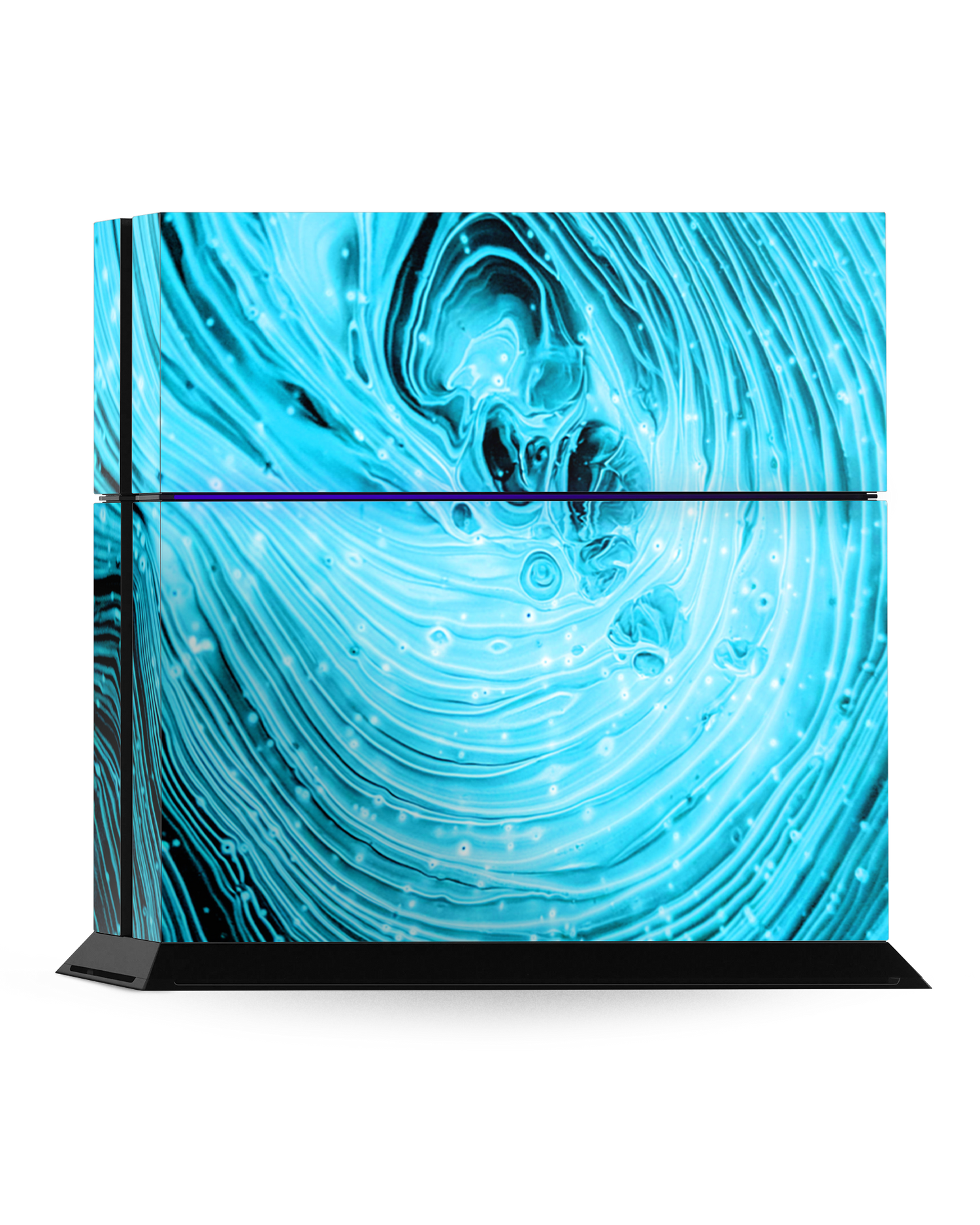 Turquoise Ripples Console Skin for Sony PlayStation 4: Standing