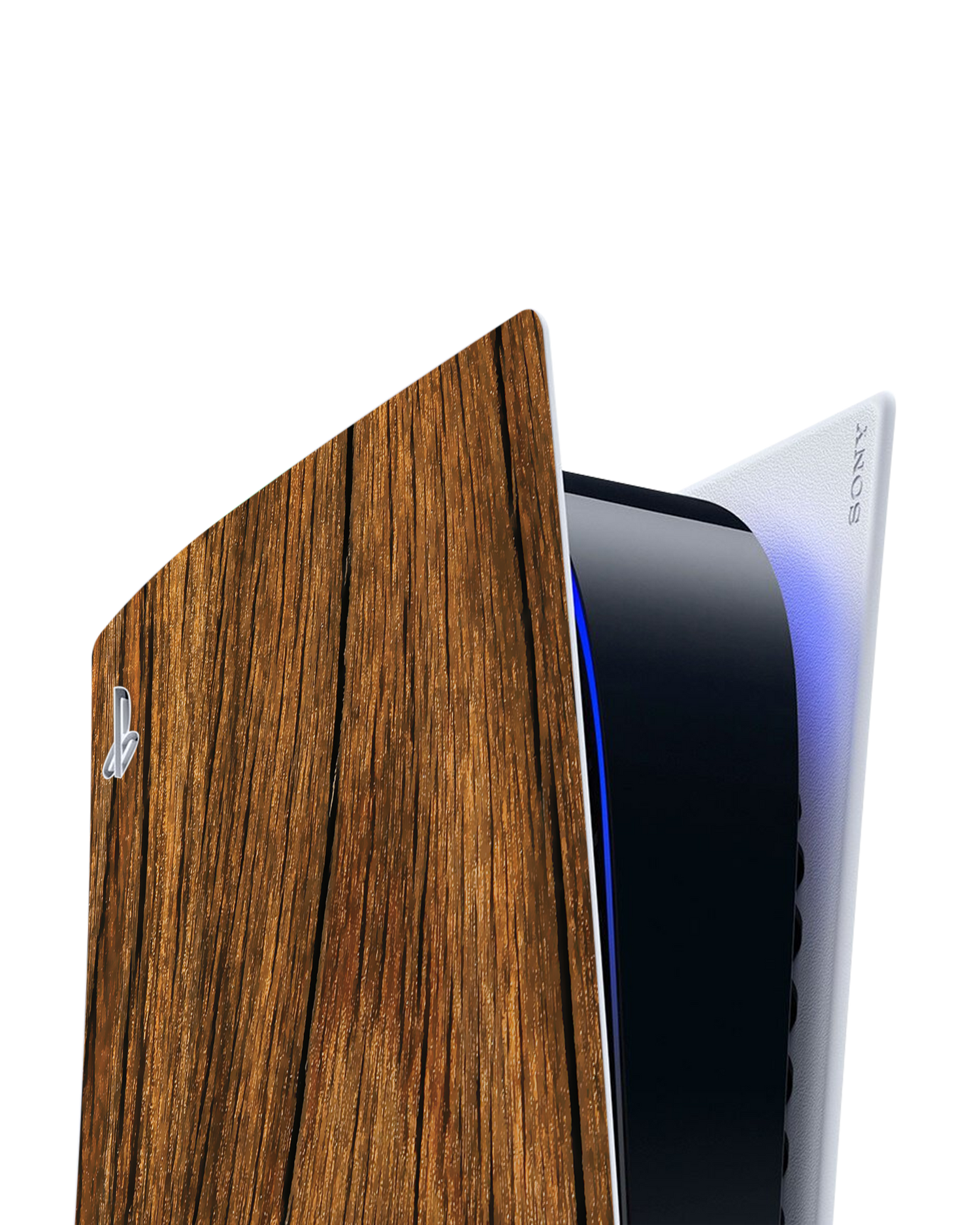 Wood Console Skin for Sony PlayStation 5: Detail shot