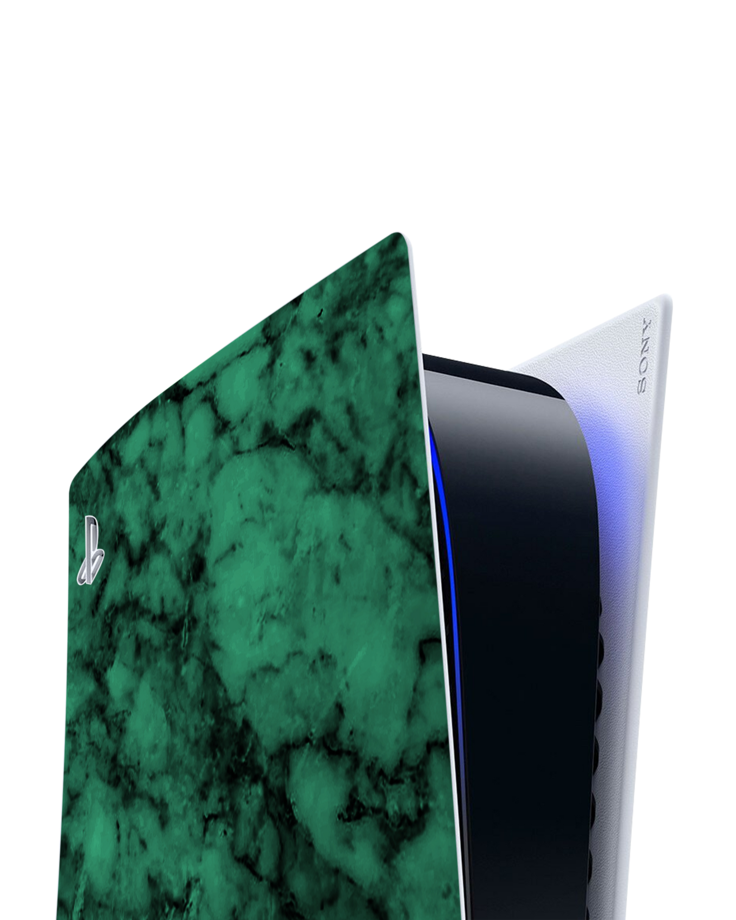 Green Marble Console Skin for Sony PlayStation 5: Detail shot