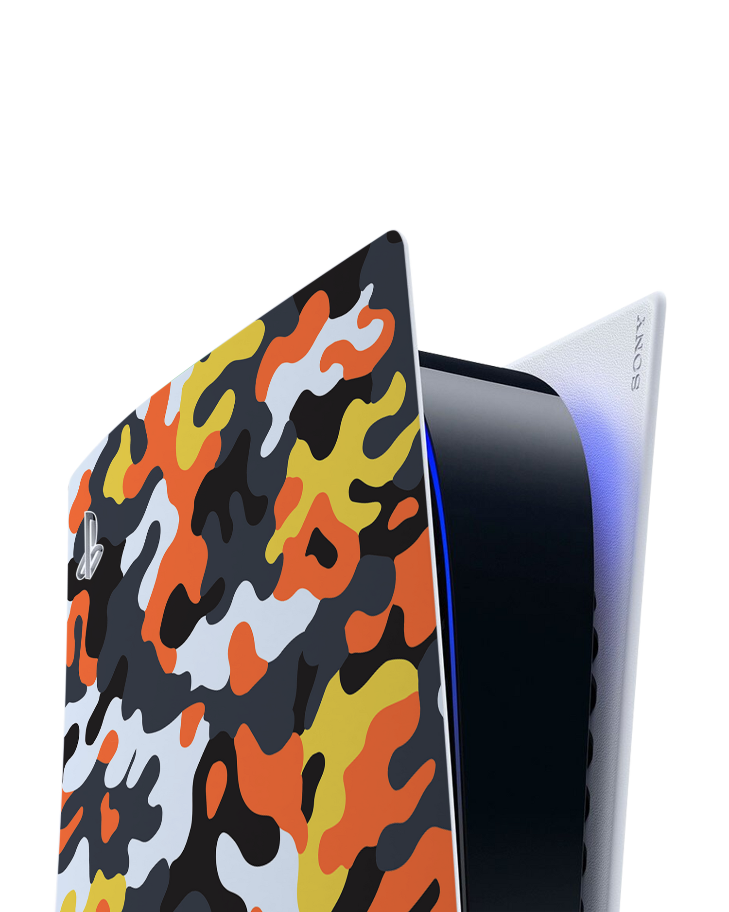 Colourful Camo Console Skin for Sony PlayStation 5: Detail shot