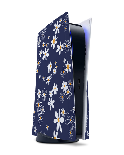 Navy Daisies Console Skin for Sony PlayStation 5