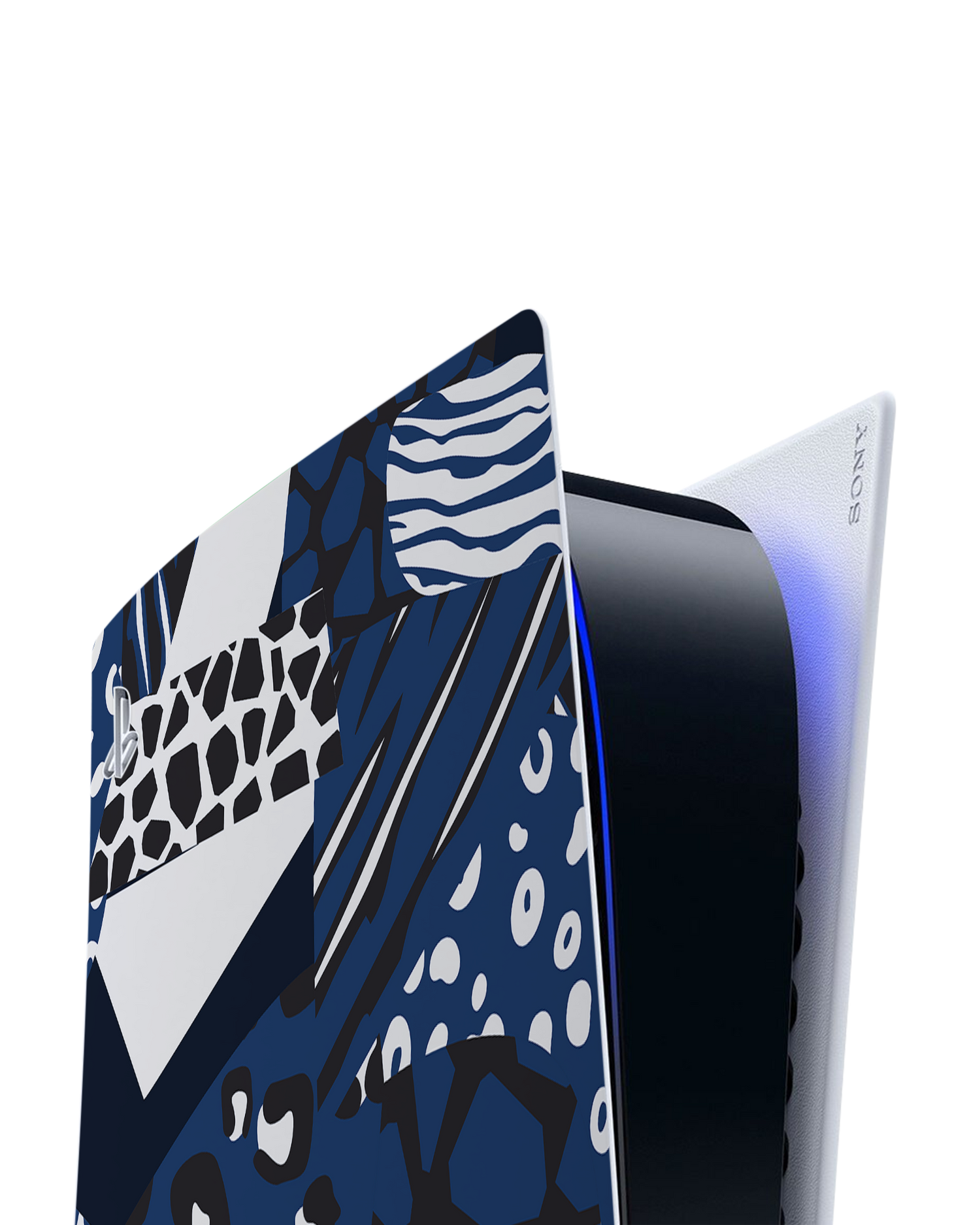 Animal Print Patchwork Console Skin for Sony PlayStation 5: Detail shot