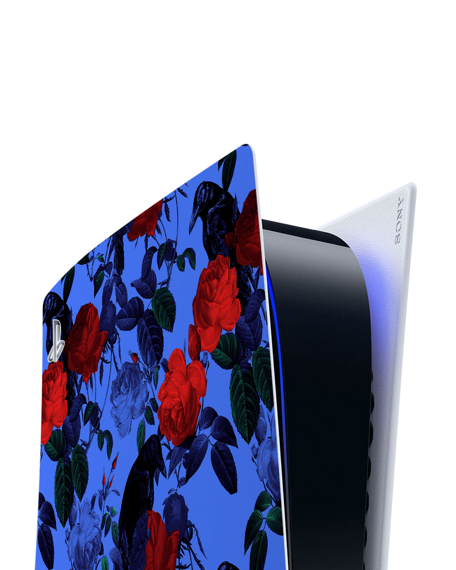 Roses And Ravens Console Skin for Sony PlayStation 5: Detail shot