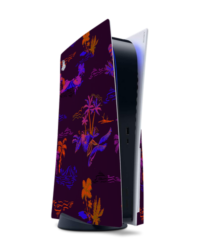 Neon Aloha Console Skin for Sony PlayStation 5