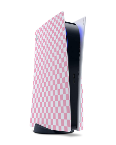 Pink Checkerboard Console Skin for Sony PlayStation 5