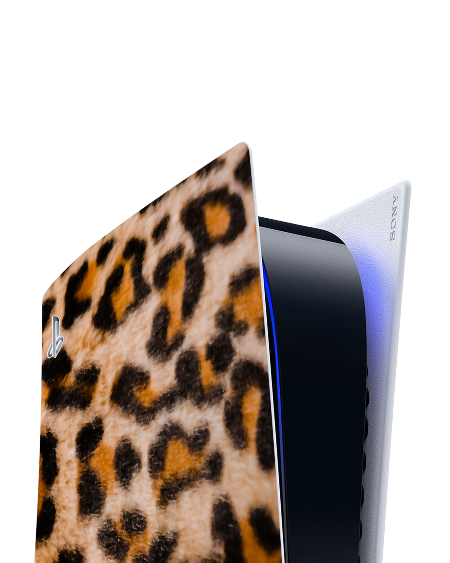 Leopard Pattern Console Skin for Sony PlayStation 5: Detail shot