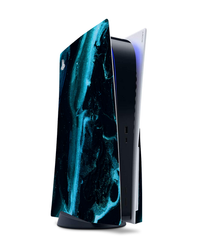 Deep Turquoise Sparkle Console Skin for Sony PlayStation 5