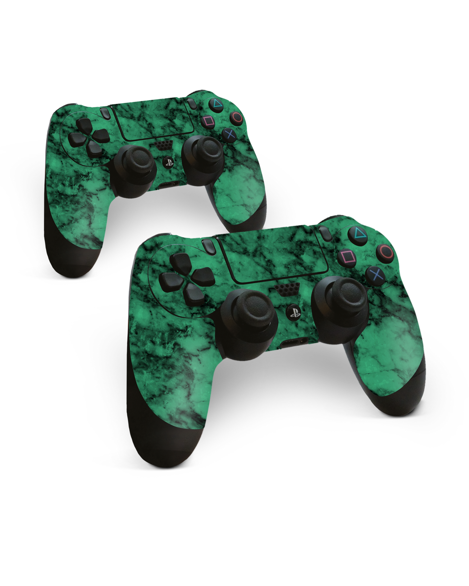 Green Marble Console Skin for Sony PlayStation 4 Controller: Side View