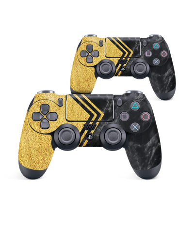 Gold Marble Console Skin for Sony PlayStation 4 Controller: Front View