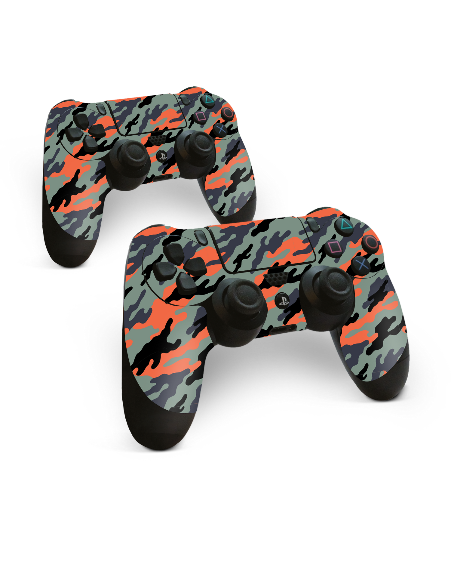 Camo Sunset Console Skin for Sony PlayStation 4 Controller: Side View