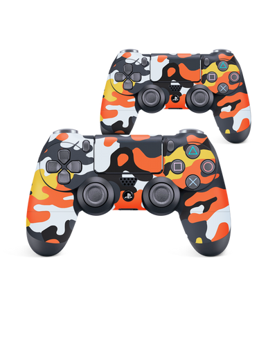 Colourful Camo Console Skin for Sony PlayStation 4 Controller: Front View