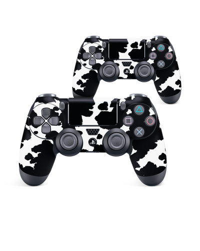 Cow Print Console Skin for Sony PlayStation 4 Controller: Front View