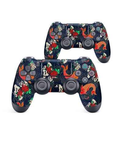 Repeating Koi Console Skin for Sony PlayStation 4 Controller: Front View