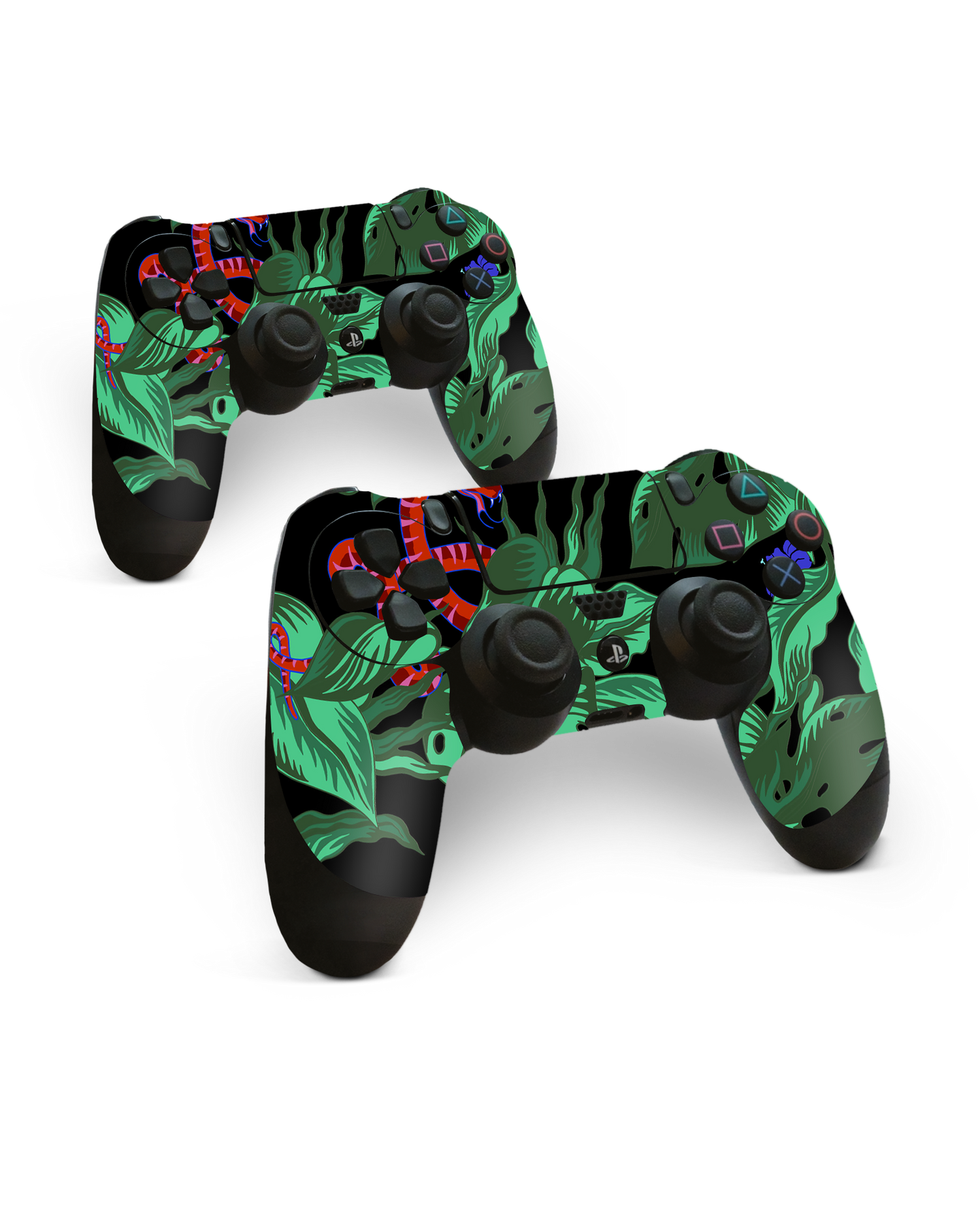 Tropical Snakes Console Skin for Sony PlayStation 4 Controller: Side View