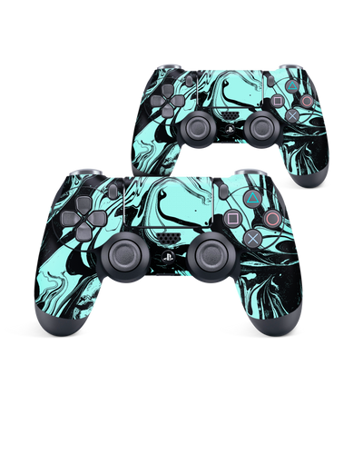 Mint Swirl Console Skin for Sony PlayStation 4 Controller: Front View