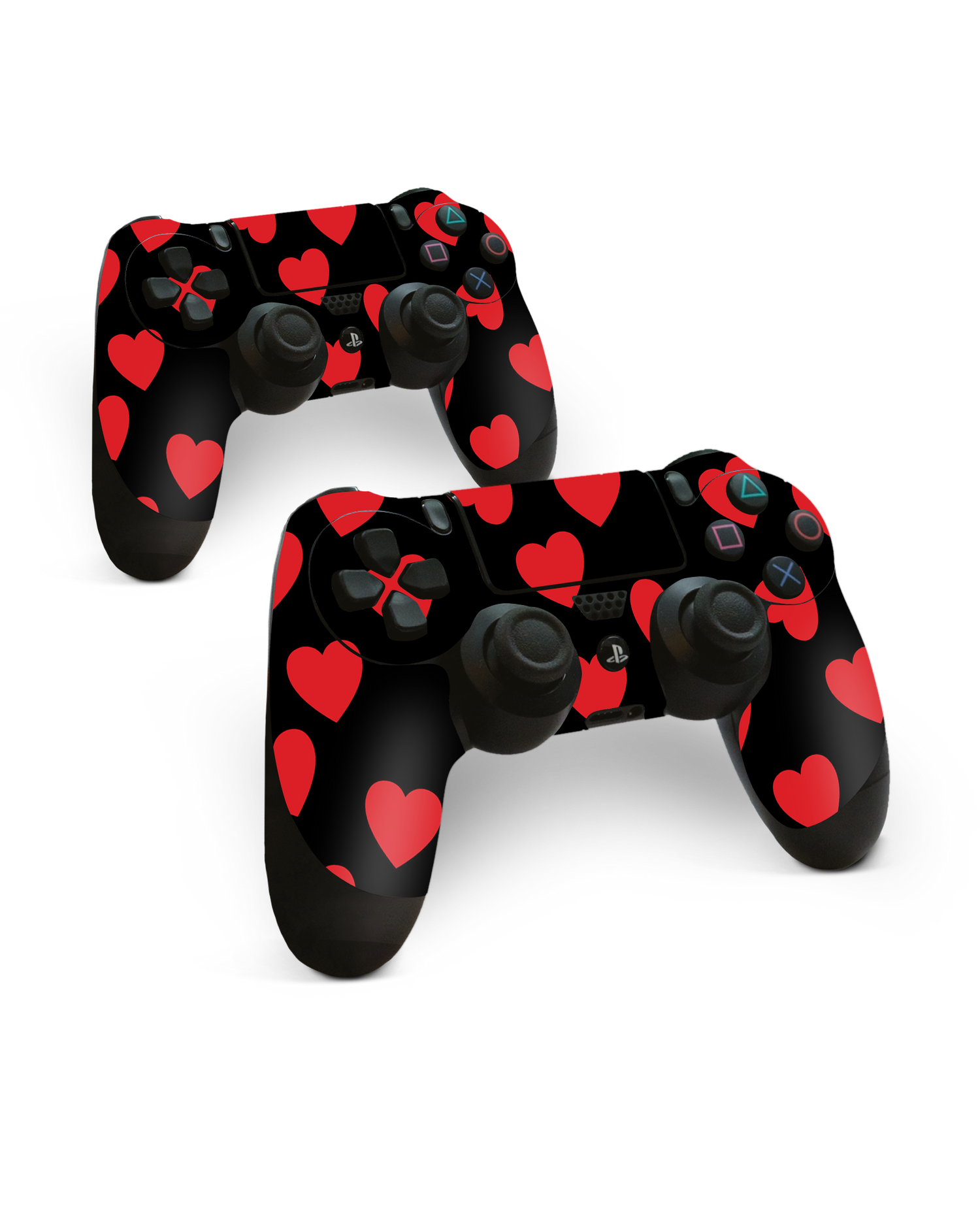 Repeating Hearts Console Skin for Sony PlayStation 4 Controller: Side View