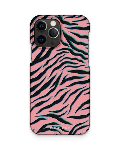 Pink Zebra Hard Shell Phone Case Apple iPhone 12, Apple iPhone 12 Pro