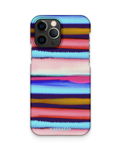 Watercolor Stripes Hard Shell Phone Case Apple iPhone 12, Apple iPhone 12 Pro