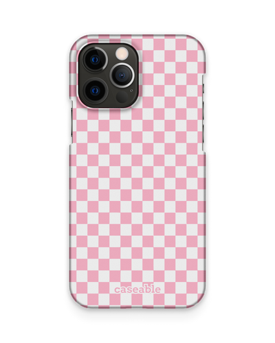 Pink Checkerboard Hard Shell Phone Case Apple iPhone 12, Apple iPhone 12 Pro