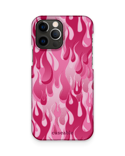 Pink Flames Hard Shell Phone Case Apple iPhone 12, Apple iPhone 12 Pro