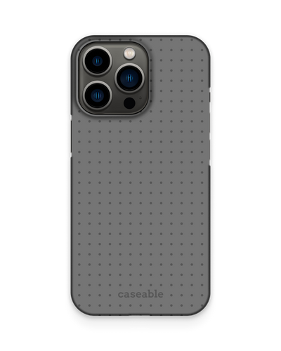 Dot Grid Grey Hard Shell Phone Case Apple iPhone 13 Pro
