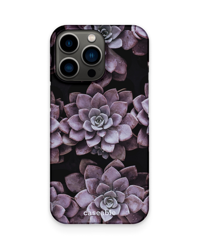 Purple Succulents Hard Shell Phone Case Apple iPhone 13 Pro