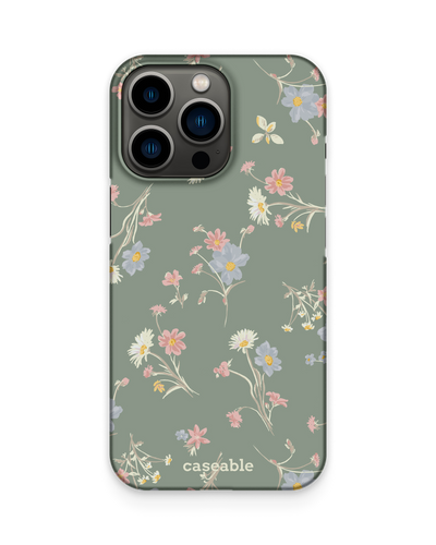 Wild Flower Sprigs Hard Shell Phone Case Apple iPhone 13 Pro