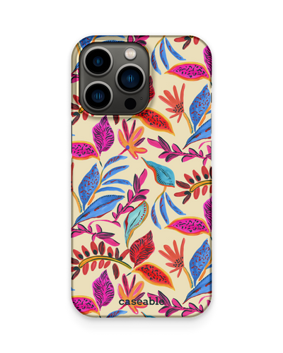 Painterly Spring Leaves Hard Shell Phone Case Apple iPhone 13 Pro