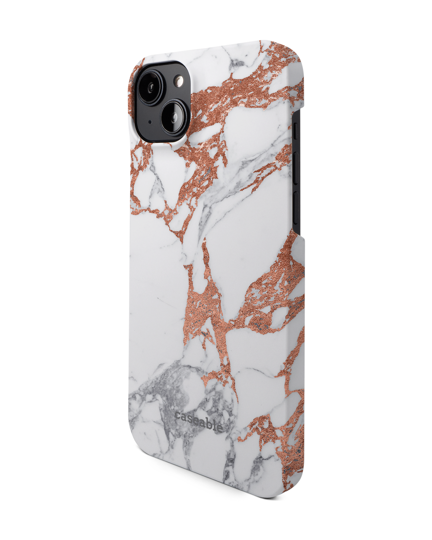 Marble Mix Hard Shell Phone Case for Apple iPhone 14 Plus: View from the right side