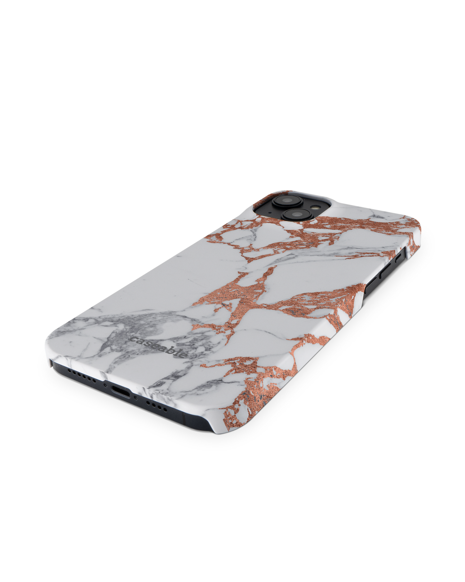 Marble Mix Hard Shell Phone Case for Apple iPhone 14 Plus: Perspective view