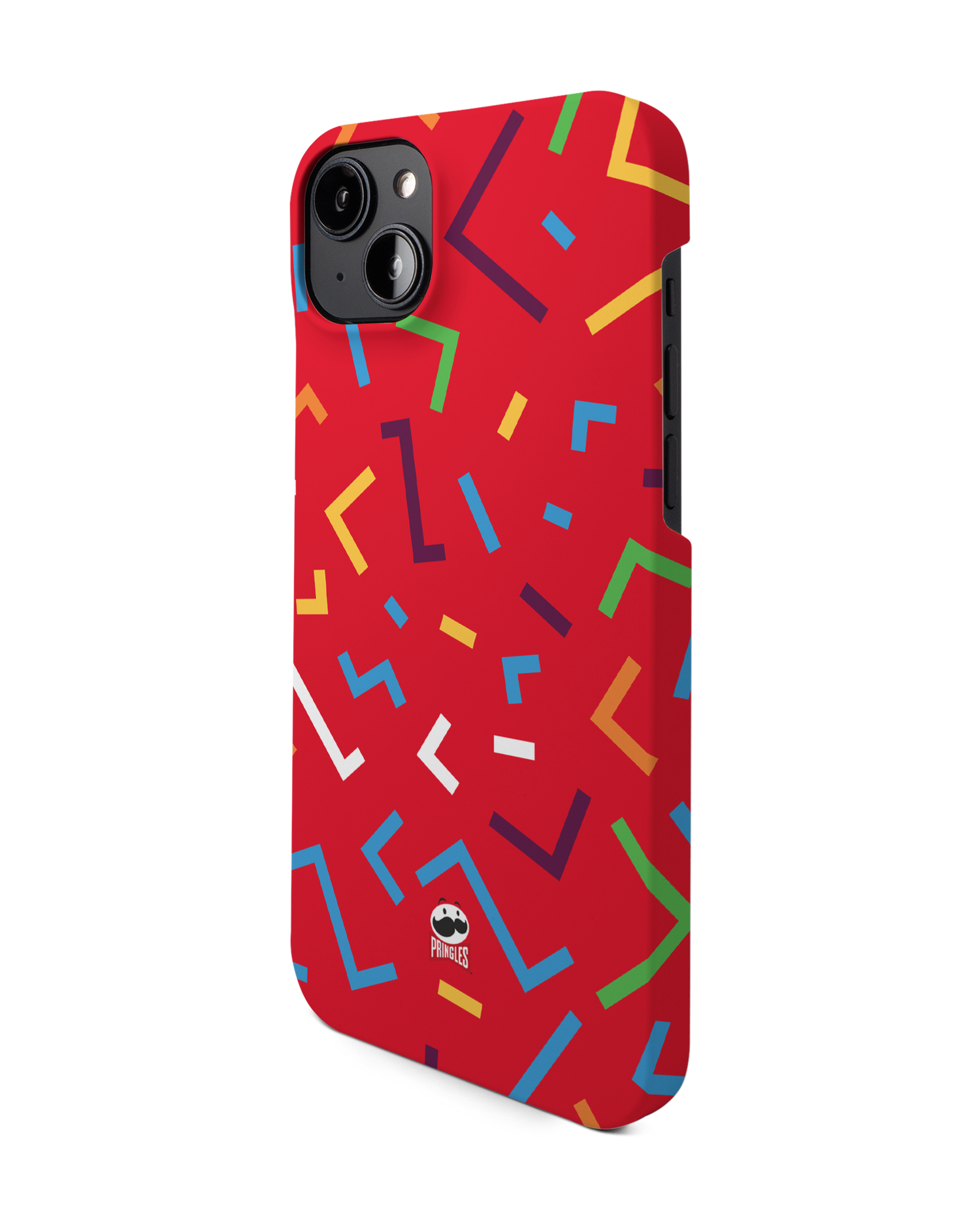 Pringles Confetti Hard Shell Phone Case for Apple iPhone 14 Plus: View from the right side
