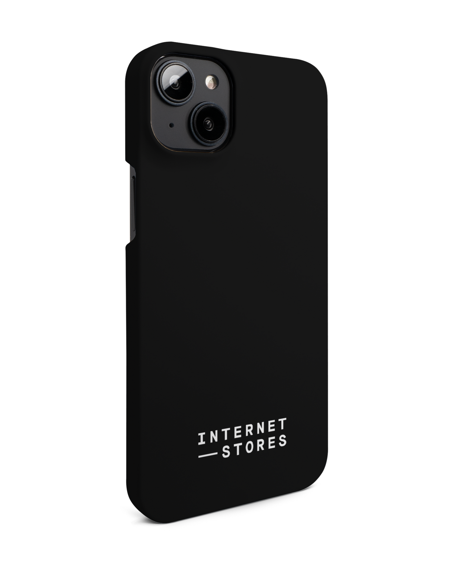 ISG Black Hard Shell Phone Case for Apple iPhone 14 Plus: View from the left side