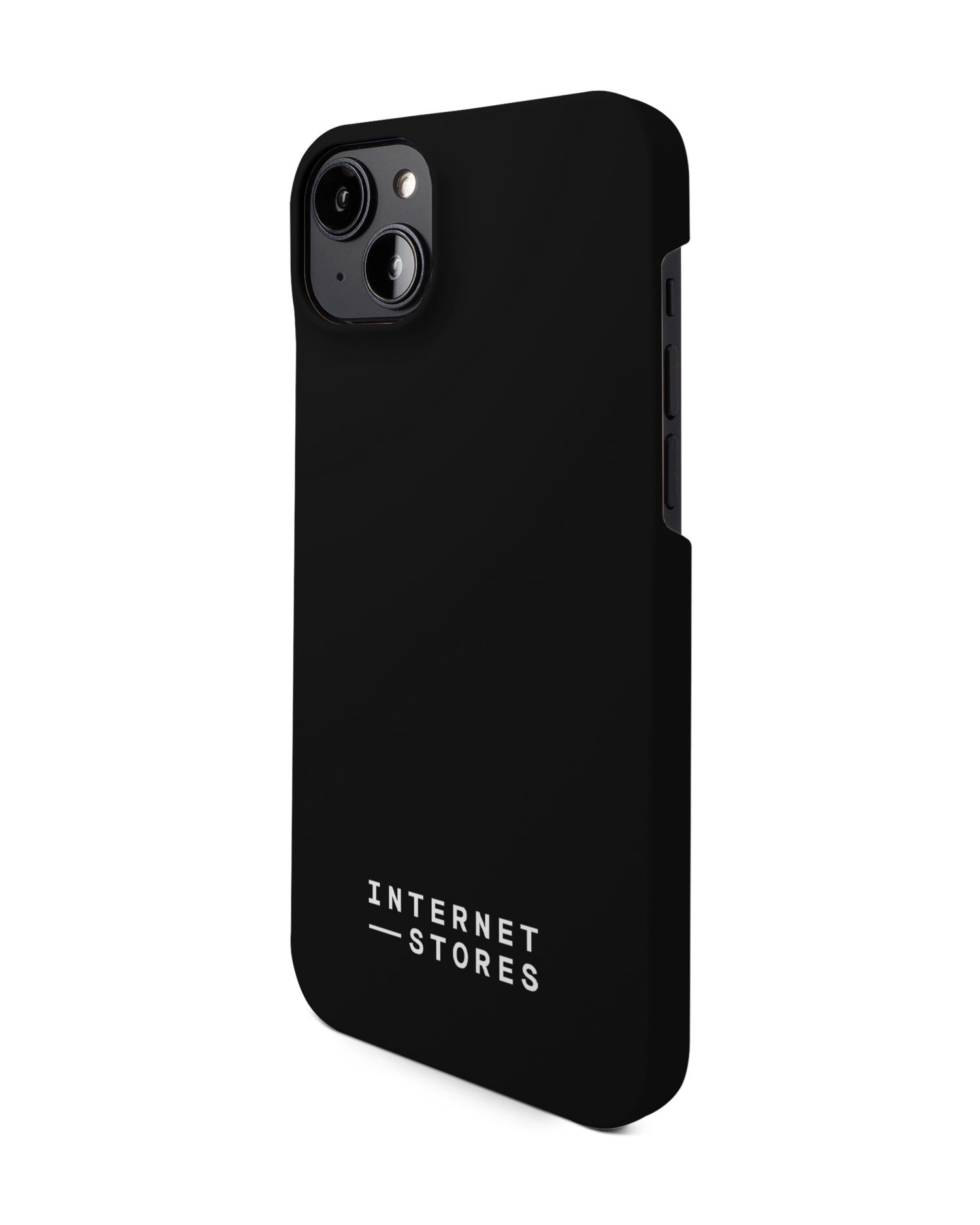 ISG Black Hard Shell Phone Case for Apple iPhone 14 Plus: View from the right side